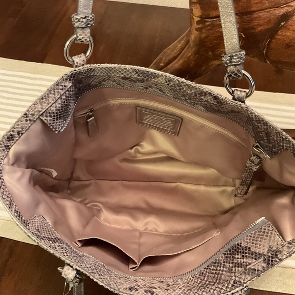 Coach Hampton Python straw bag - Picture 13 of 13